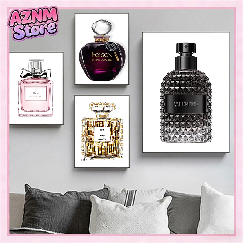 Perfume Villa Fragrance - 1 adet çerçevesiz Minimalist Duvar Sanatı