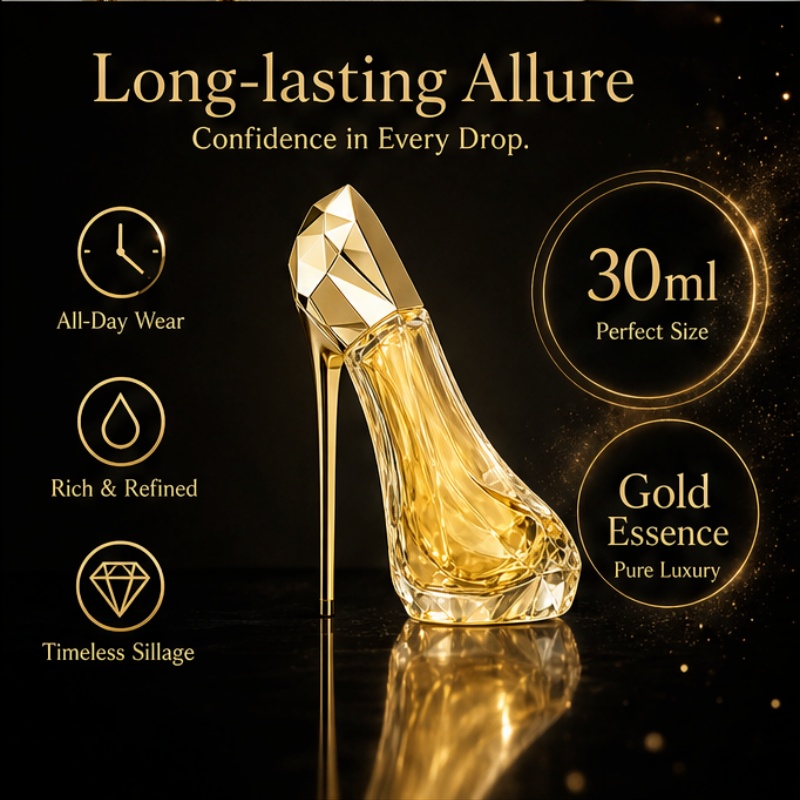 Lüks altın rengi topuklu ayakk - Perfume High Fragrance incelemesi ve fiyatı